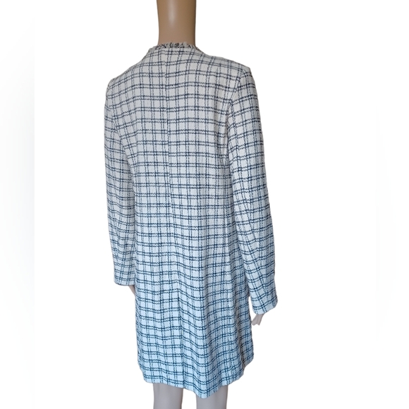 Weekend Max Mara Womens Houndstooth  Jacket Fringed Coat With Pockets Size 6 - Picture 6 of 9